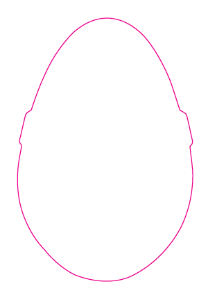 Easter Egg with Ribbon Shape - 1up SRA5