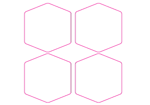 Hexagon Shape - 4up SRA4