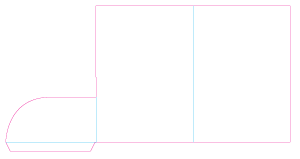 Stock Die: 10. Finished Size: 303x215mm. No Capacity. (Flat Size: 322x630mm – 1up 350x650mm Sheet). Pocket Depth: 100mm – In From Side