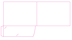 Stock Die: 23. Finished Size: 156x215mm. No Capacity. (Flat Size: 226x446mm – 1up SRA3). Pocket Depth: 70mm – Up from foot.  It comes with or without business card slits.